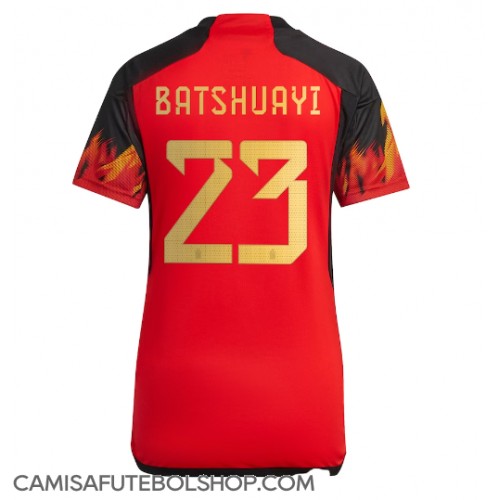 Camisa de time de futebol Bélgica Michy Batshuayi #23 Replicas 1º Equipamento Feminina Mundo 2022 Manga Curta